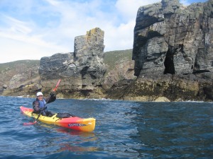 Sark cliffs. Sea kayak tours