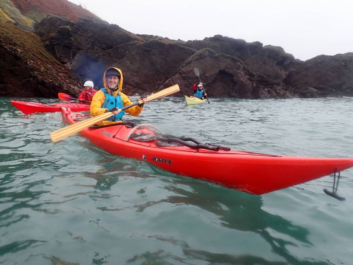 Sea Kayaking with Greenland paddles Jersey Kayak Adventures